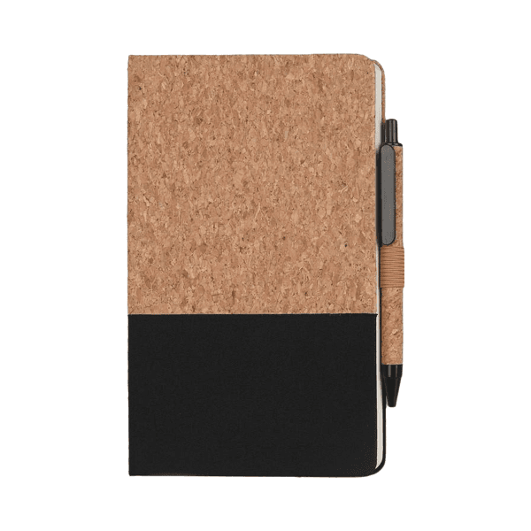 Grosi – Cork and Linen A5 Notebook and Pen Set detail 2