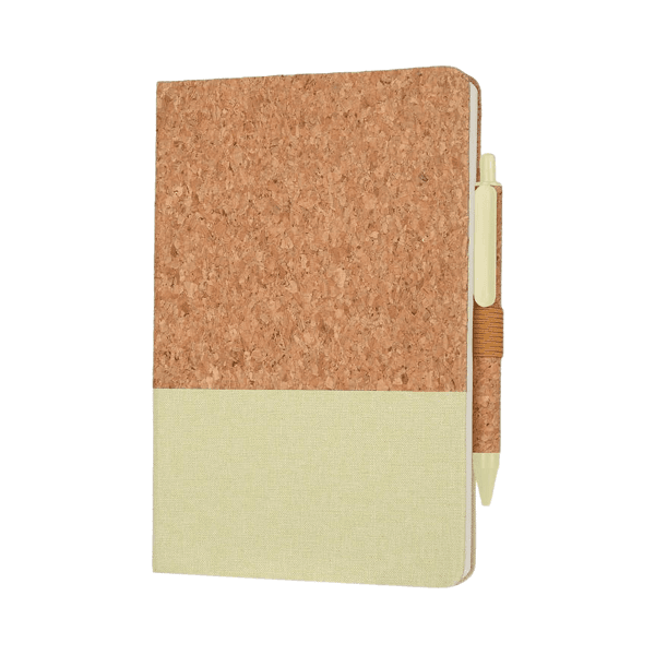 Grosi – Cork and Linen A5 Notebook and Pen Set detail 4
