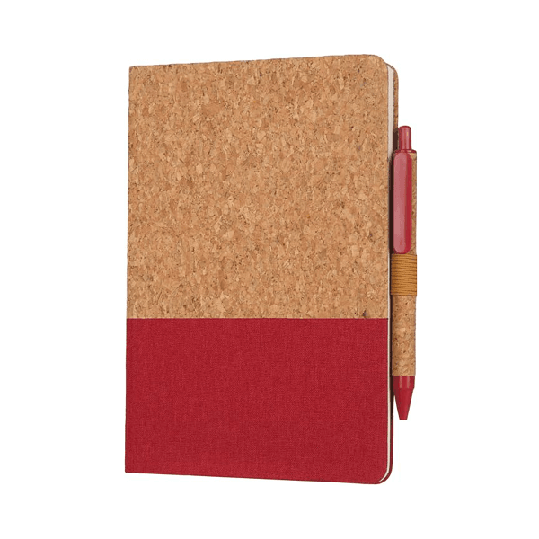Grosi – Cork and Linen A5 Notebook and Pen Set detail 5