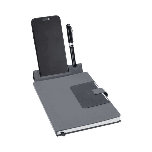 Povoa – A5 Notebook with Phone Stand and Pen Holder detail 2