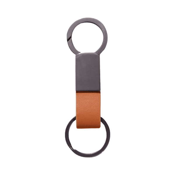 Arken – Elegant PU Leather & Metal Keychain