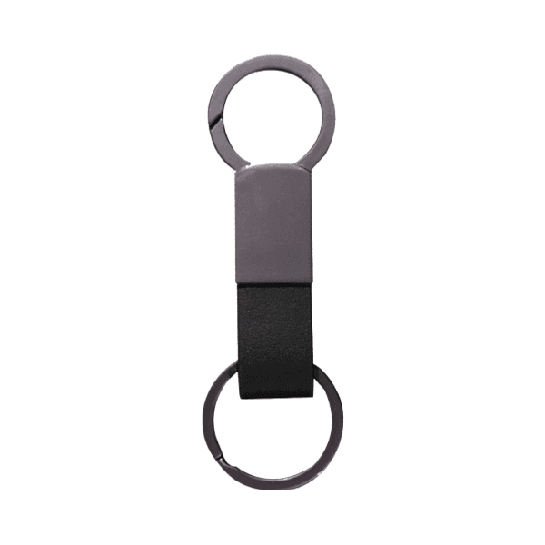 Arken – Elegant PU Leather & Metal Keychain detail 3