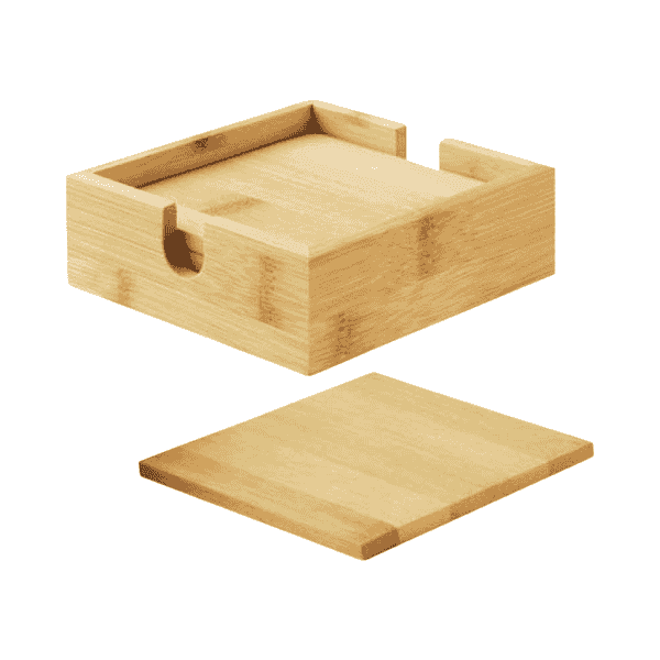 Valibona – Square Bamboo Coasters detail 2