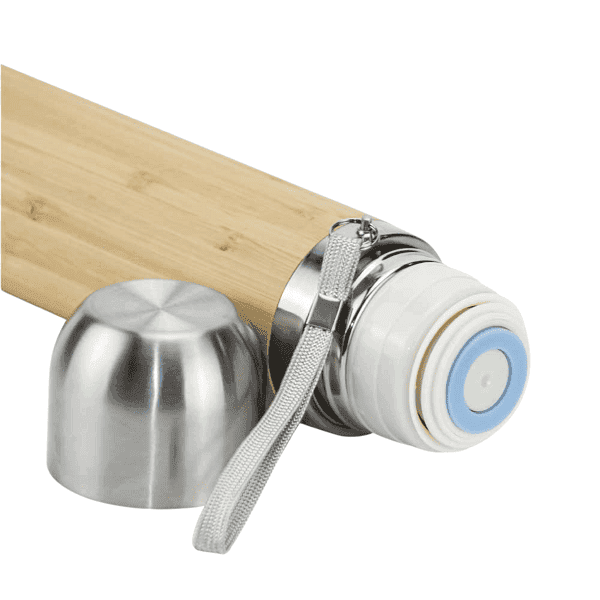 Amanzi – Bamboo and Stainless Steel Flask detail 2