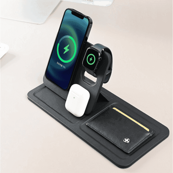Kolab – 3-in-1 Magnetic Wireless Charger Desk Organizer detail 5