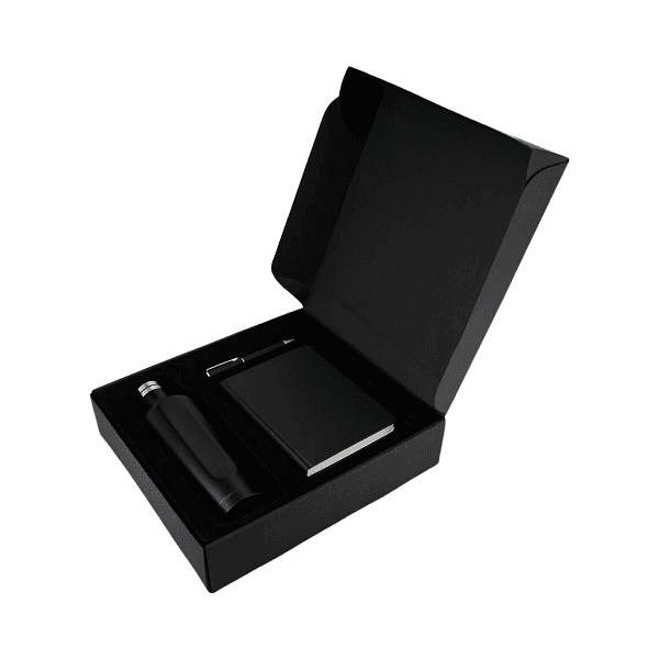 Bostra – Gift Set of Water Bottle, A5 Notebook & Pen