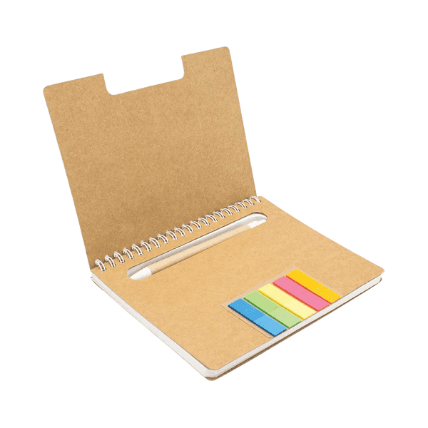 Bogli – Spiral Notebook with Sticky Notes and Pen detail 2
