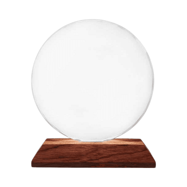 Bungus – Crystal Glass and Wooden Trophy