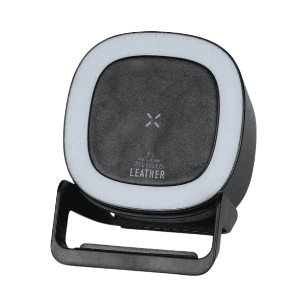 Canzona – 15W Recycled Leather Wireless Charger with Bluetooth Speaker