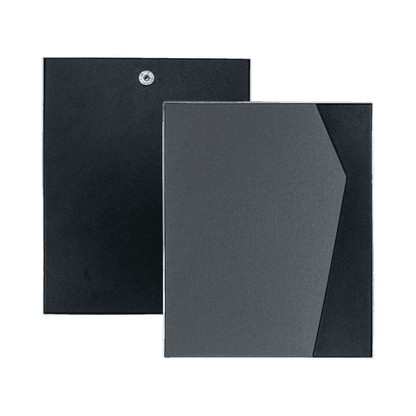 Chevron – Two-toned PU Leather Awards with Aluminum Frame Stand detail 3