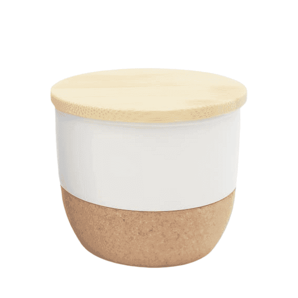 Zahira – Arabic Oudh Scented Candle in Ceramic Holder with Bamboo Lid