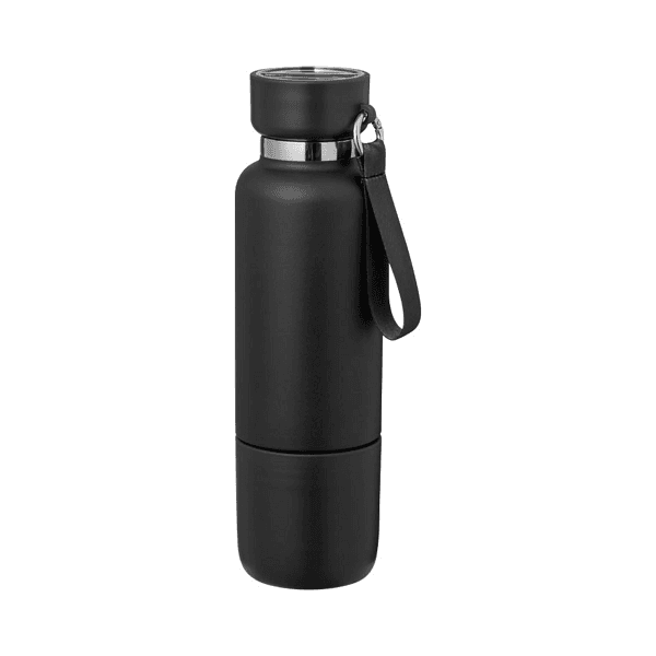Imbibe – Double Wall Stainless Steel Bottle with Cup and Lanyard detail 2