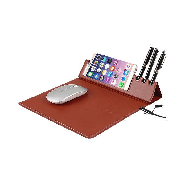 Feena – 15W Wireless Charging Mousepad with Pen and Mobile Holder detail 2
