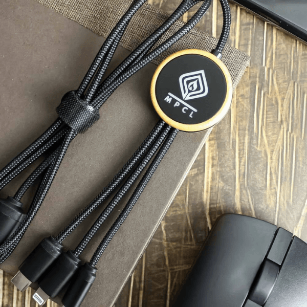 Verva – Light Up Charging Cable with Bamboo Element detail 2
