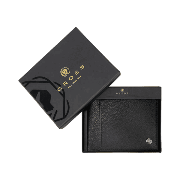 CROSS Pebble Leather 6CC Classic Fold Wallet with 6CC Cardholder detail 3