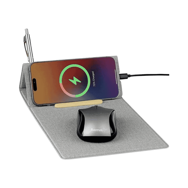 Fuldoro – Recycled PU 15W Wireless Mousepad Desk Organizer detail 6