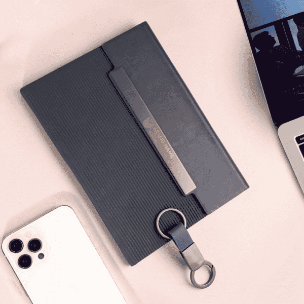 Ferron – Stylish PU Leather 150 Pages Notebook with Steel Binding detail 5