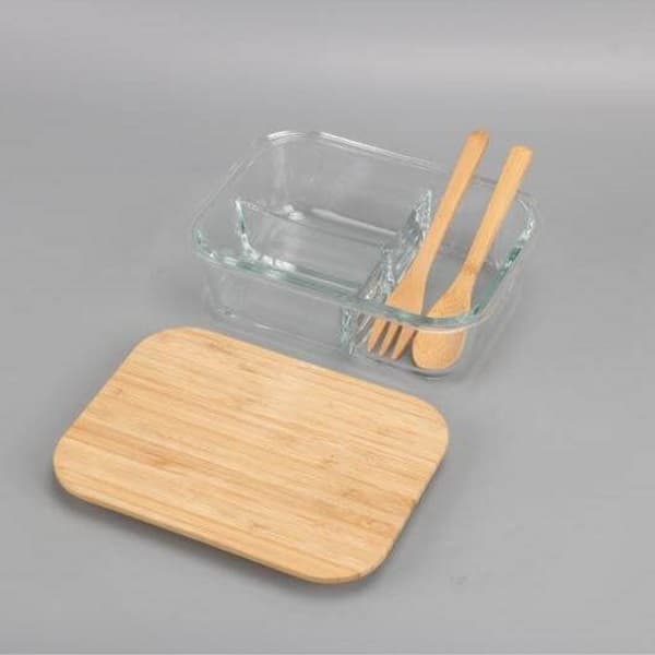Havanna – Glass Lunch Box with Bamboo Cutlery detail 2