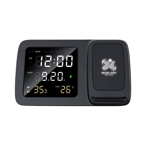 Taisho – 15W Light Up Wireless Charger with Alarm Clock
