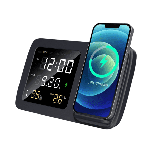 Taisho – 15W Light Up Wireless Charger with Alarm Clock detail 2