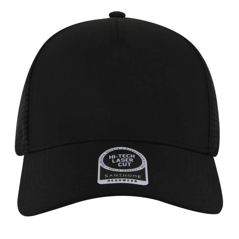 ACE - Santhome 5 Panel DryNCool® Sports Cap - Black detail 2