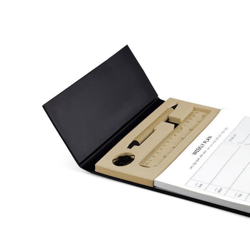 ACERRA - A4 Weekly Desk Planner with Pen, Ruler and U-clips detail 5
