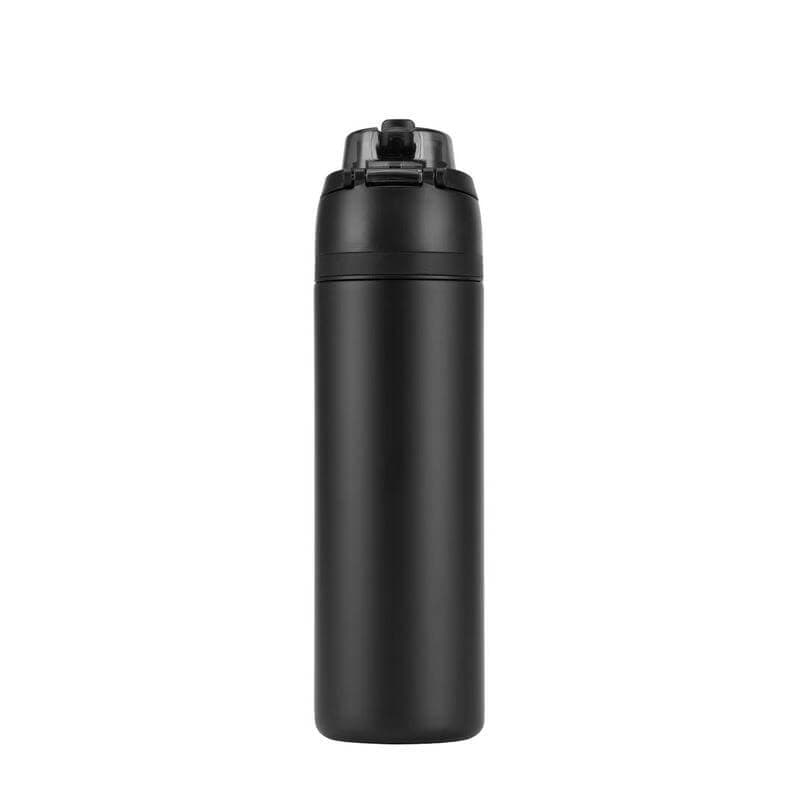 AERO SIP - Hans Larsen Recycled Stainless Steel Bottle with Dual Sip Lid - Black detail 2