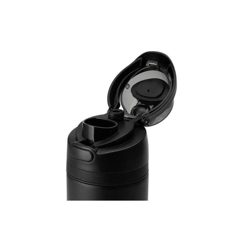 AERO SIP - Hans Larsen Recycled Stainless Steel Bottle with Dual Sip Lid - Black detail 3