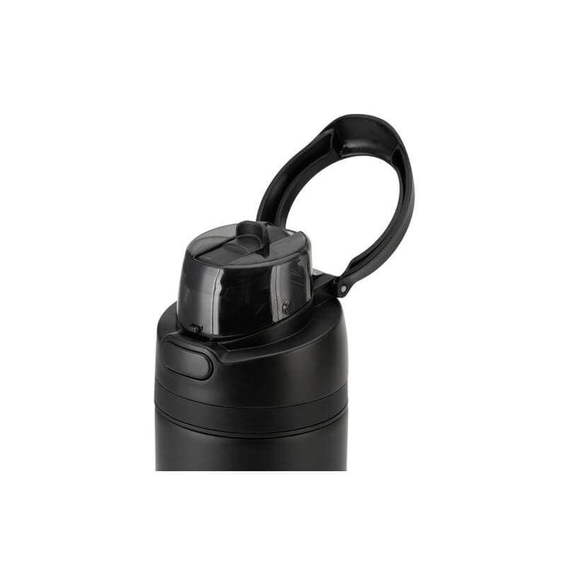 AERO SIP - Hans Larsen Recycled Stainless Steel Bottle with Dual Sip Lid - Black detail 4