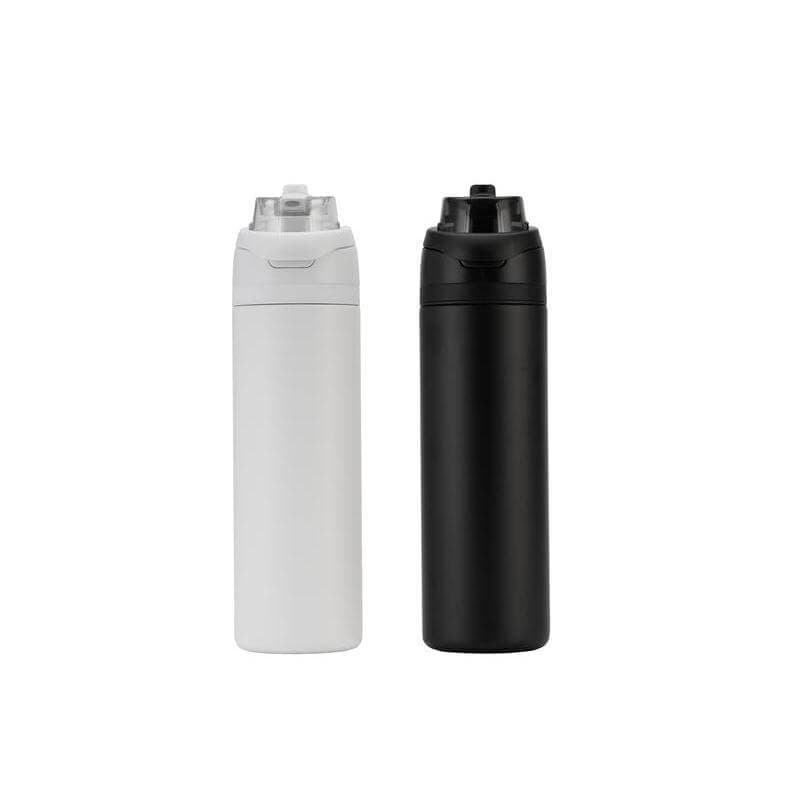AERO SIP - Hans Larsen Recycled Stainless Steel Bottle with Dual Sip Lid - Black detail 6