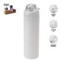 AERO SIP - Hans Larsen Recycled Stainless Steel Bottle with Dual Sip Lid White