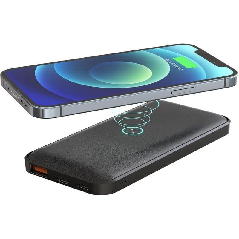 ALBECK - Recycled Leather 10000mAh PD Powerbank - Black detail 3