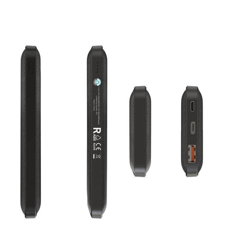 ALBECK - Recycled Leather 10000mAh PD Powerbank - Black detail 5