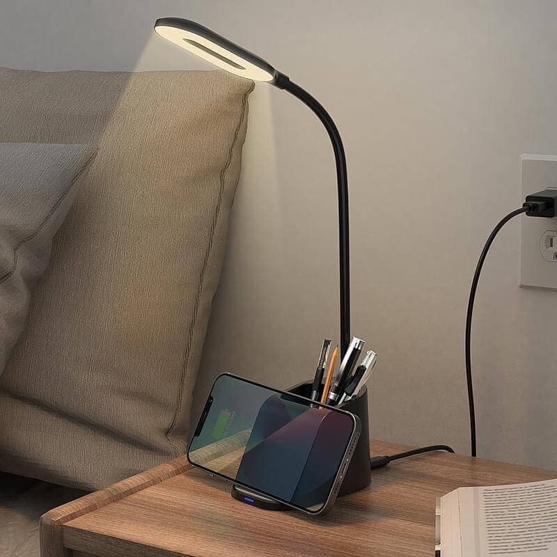 ALMERE - Giftology 3-in-1 Desk Lamp with 15W Wireless Charger & Pen Holder - Black detail 6