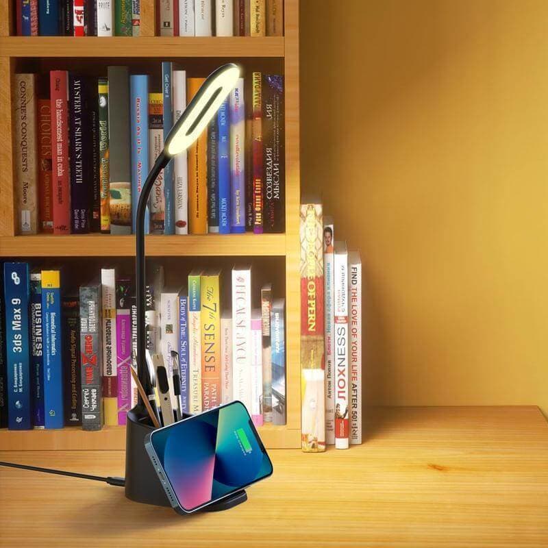 ALMERE - Giftology 3-in-1 Desk Lamp with 15W Wireless Charger & Pen Holder - Black detail 7