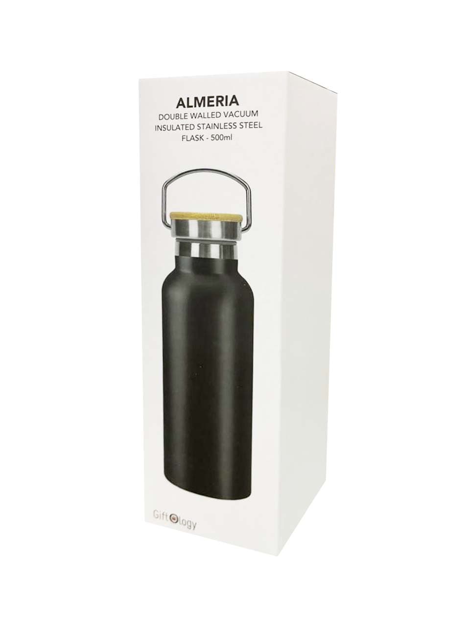 ALMERIA - Giftology Double Wall Stainless Steel Bottle 500ml - Black detail 5
