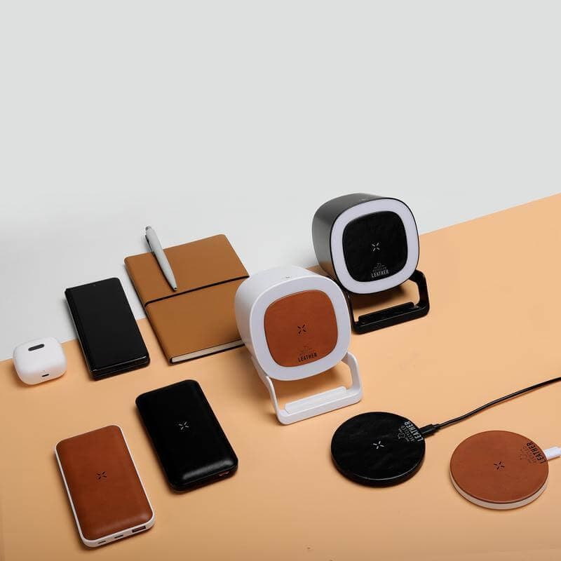ANZIO - Recycled Leather 15W Wireless Charger - Black detail 6