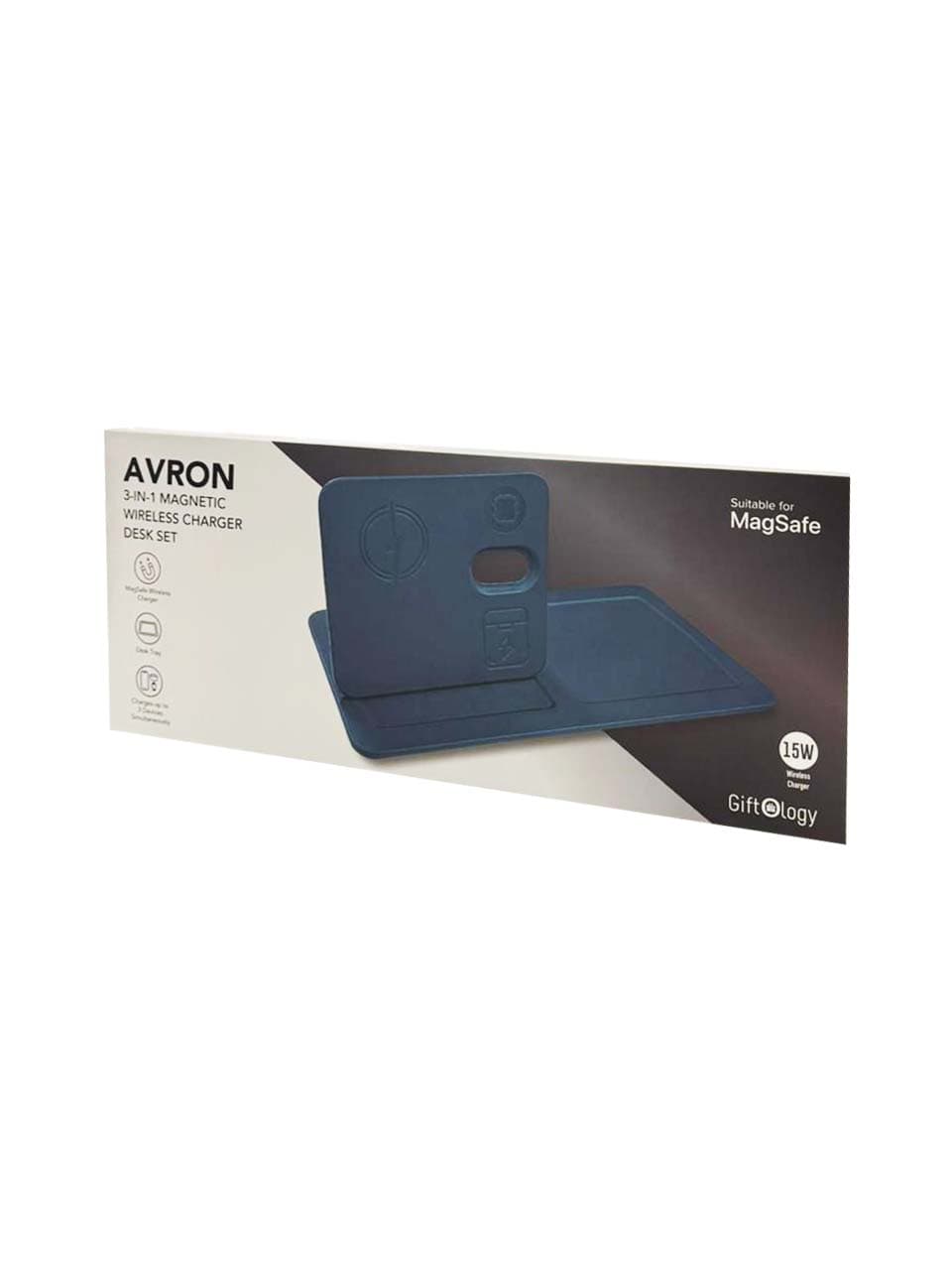 AVRON - Giftology 3-in-1 Magnetic Wireless Charger Desk Tray - Navy detail 7