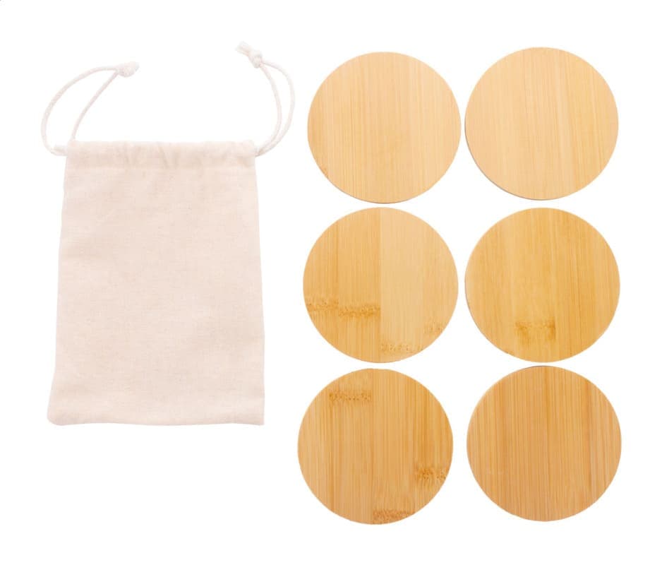 BAMBI SET - eco-neutral Set of 6 Bamboo Coasters detail 2