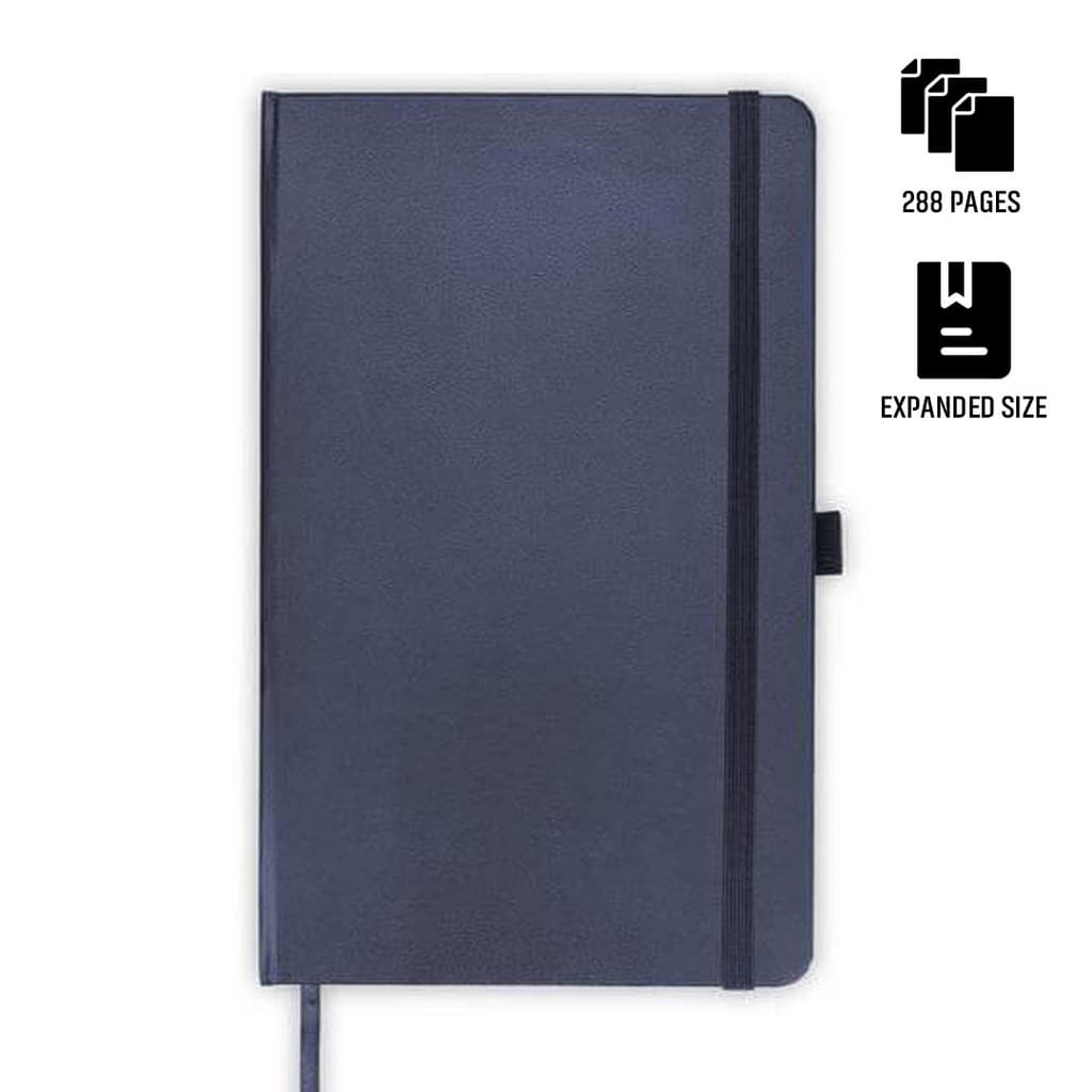 BARON - Santhome Expanded A5 Hard Cover Notebook - Navy Blue corporate gift