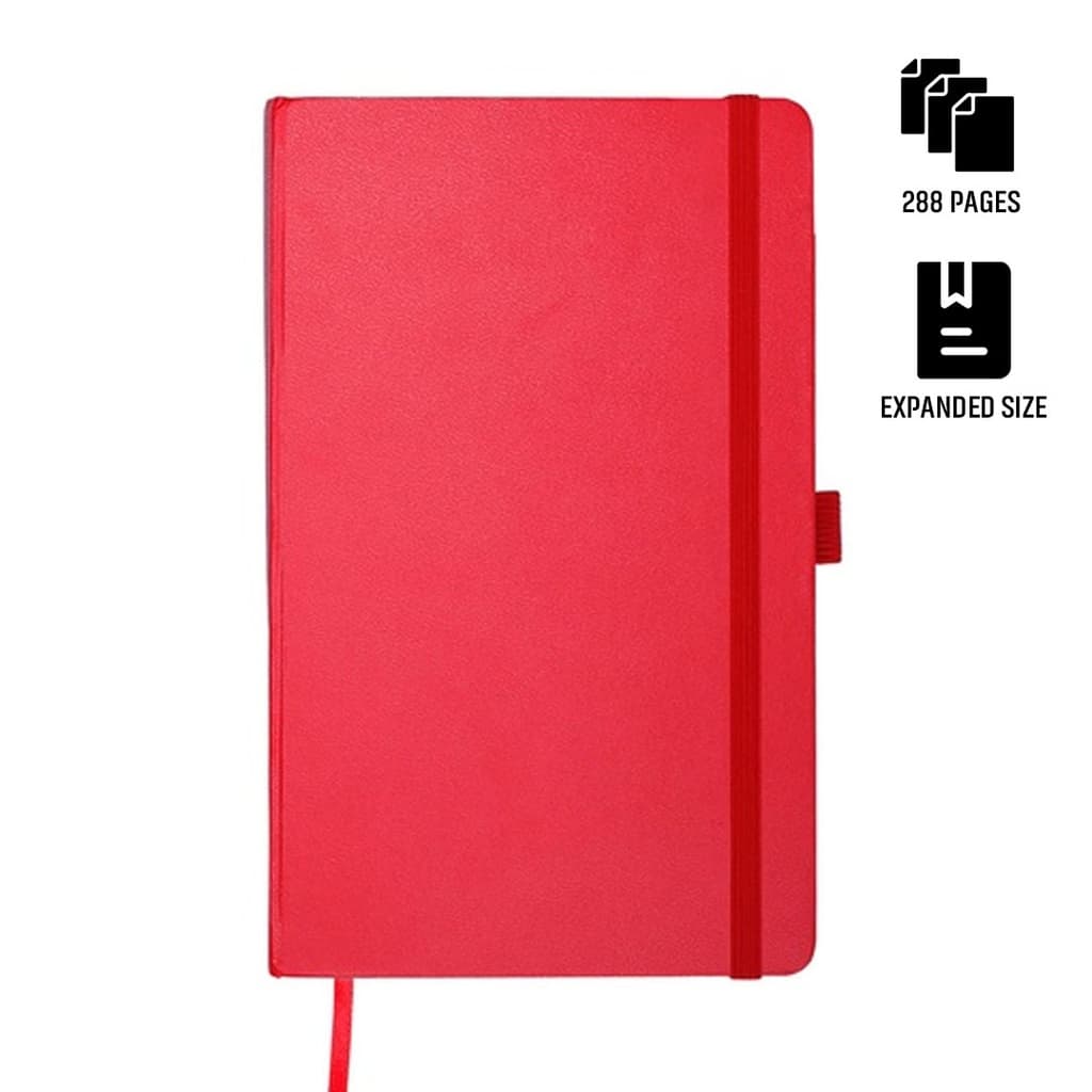 BARON - Santhome Expanded A5 Hard Cover Notebook - Red corporate gift