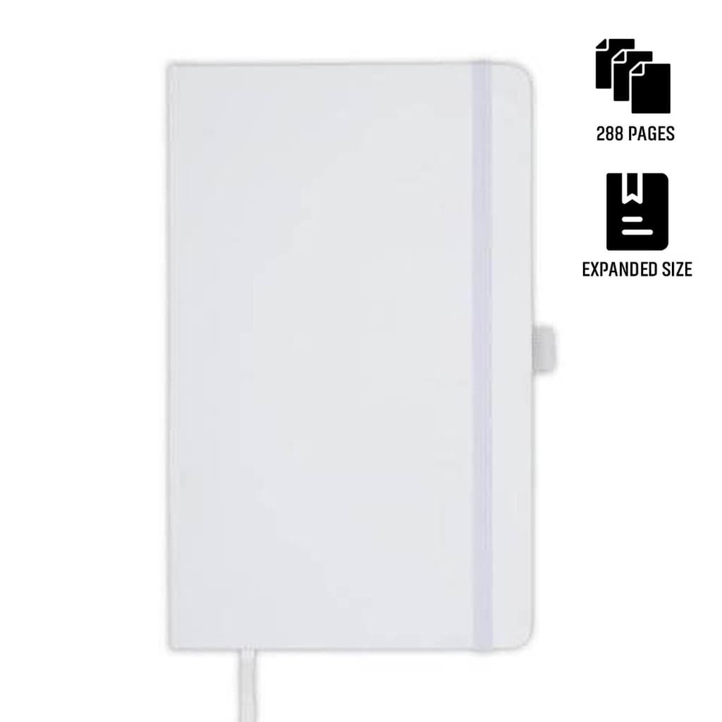 BARON - Santhome Expanded A5 Hard Cover Notebook - White corporate gift