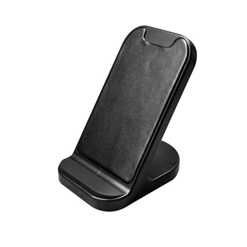 BASEL - @memorii Recycled 10W Wireless Charger Phone Stand - Black detail 4