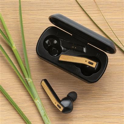 BEBRA - XD Bamboo Free Flow TWS Earbuds in Charging Case - Black detail 5