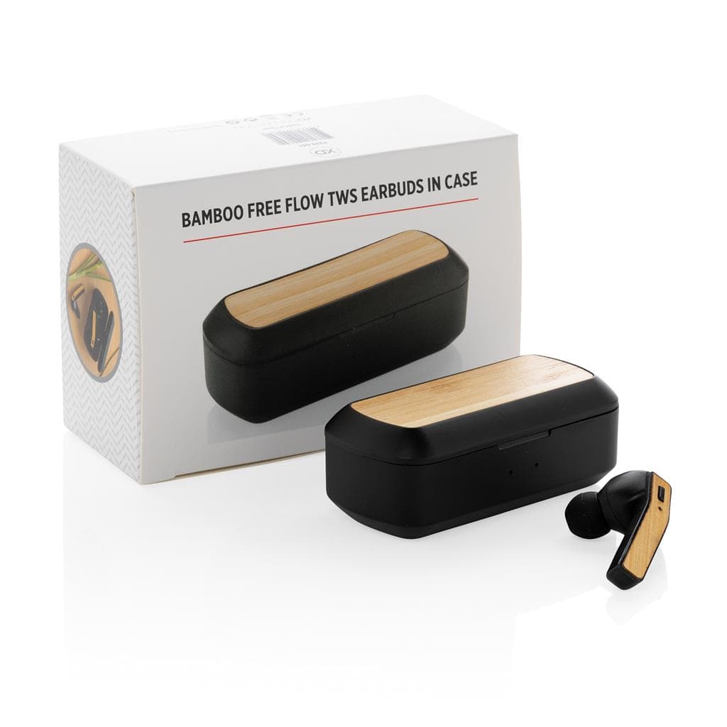 BEBRA - XD Bamboo Free Flow TWS Earbuds in Charging Case - Black detail 6