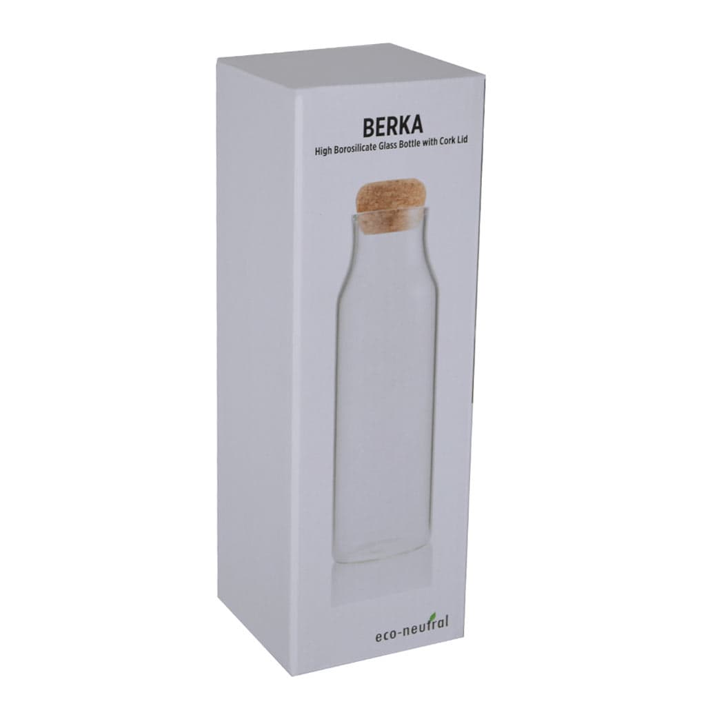 BERKA - Borosilicate Glass Bottle with Cork Lid - 600ml detail 3