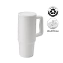 BERN 2.0 - Hans Larsen Recycled Stainless Steel Tumbler with Straw Lid White