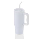 BERN - Recycled Stainless Steel Tumbler with Reusable Straw White