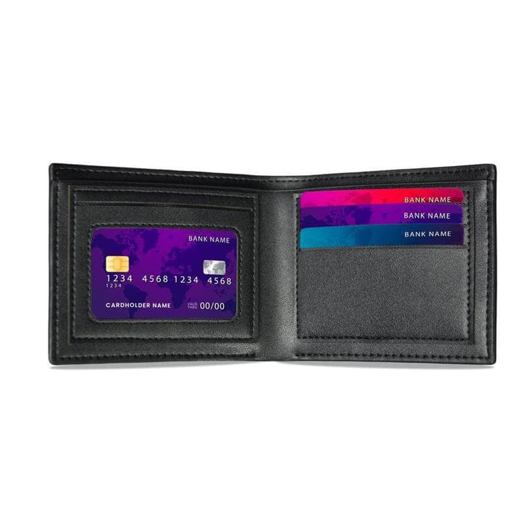 BIBURY - Set of Men's Wallet, Key Chain and Pen - Black detail 5