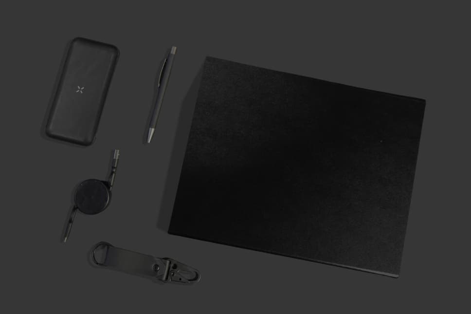 Black Leather Gift Set detail 4